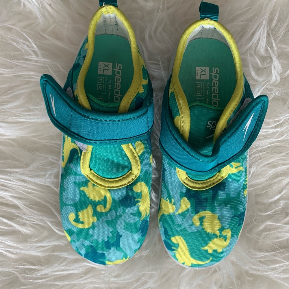 Speedo Blue and Yellow Water Shoes Vibrant Design